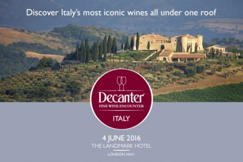 Join MMD at the Decanter Italian Fine Wine Encounter