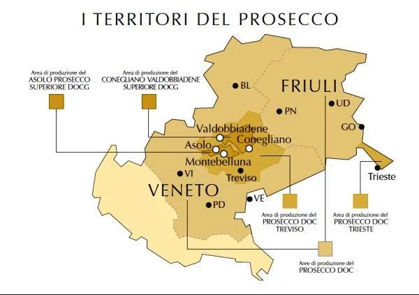 Villa Marcello Prosecco map